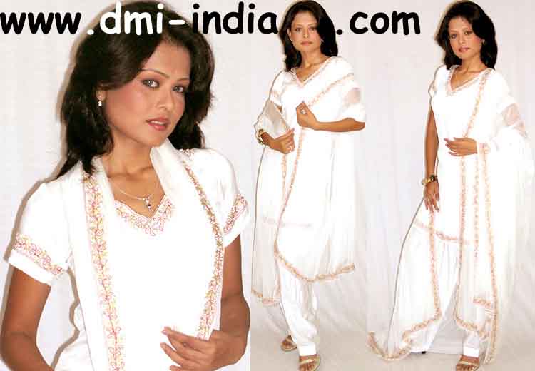 Ivory Silk Resham