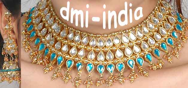 Blue-White Kundan