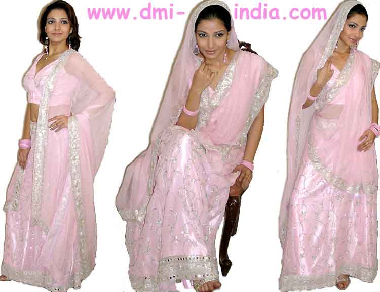 Pink Silk Lehenga