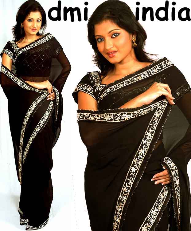 Black Zardosi Silk RTS