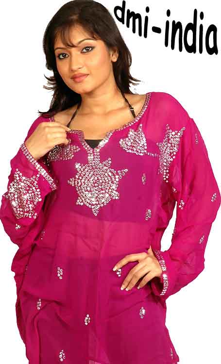 Georgette Rani Zardosi Kurta