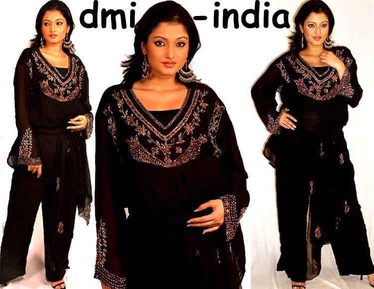 Black Crepe Georgette Set